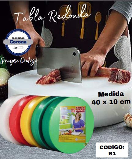 TABLA de PICAR profesional REDONDA 40x10 cm TA-R1 -AMERICAN2