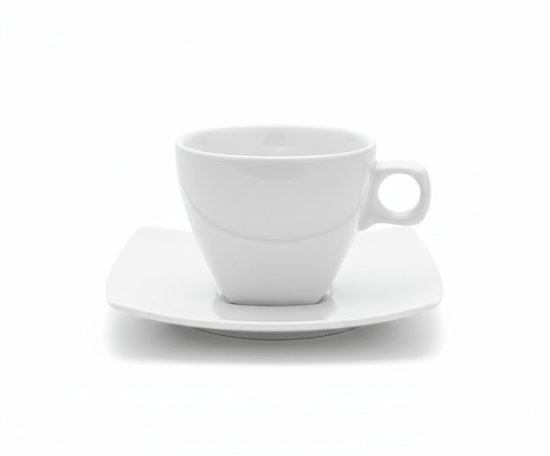 TAZA De Loza Con Plato TE 255 cc CUADRADO ACTUALITE1