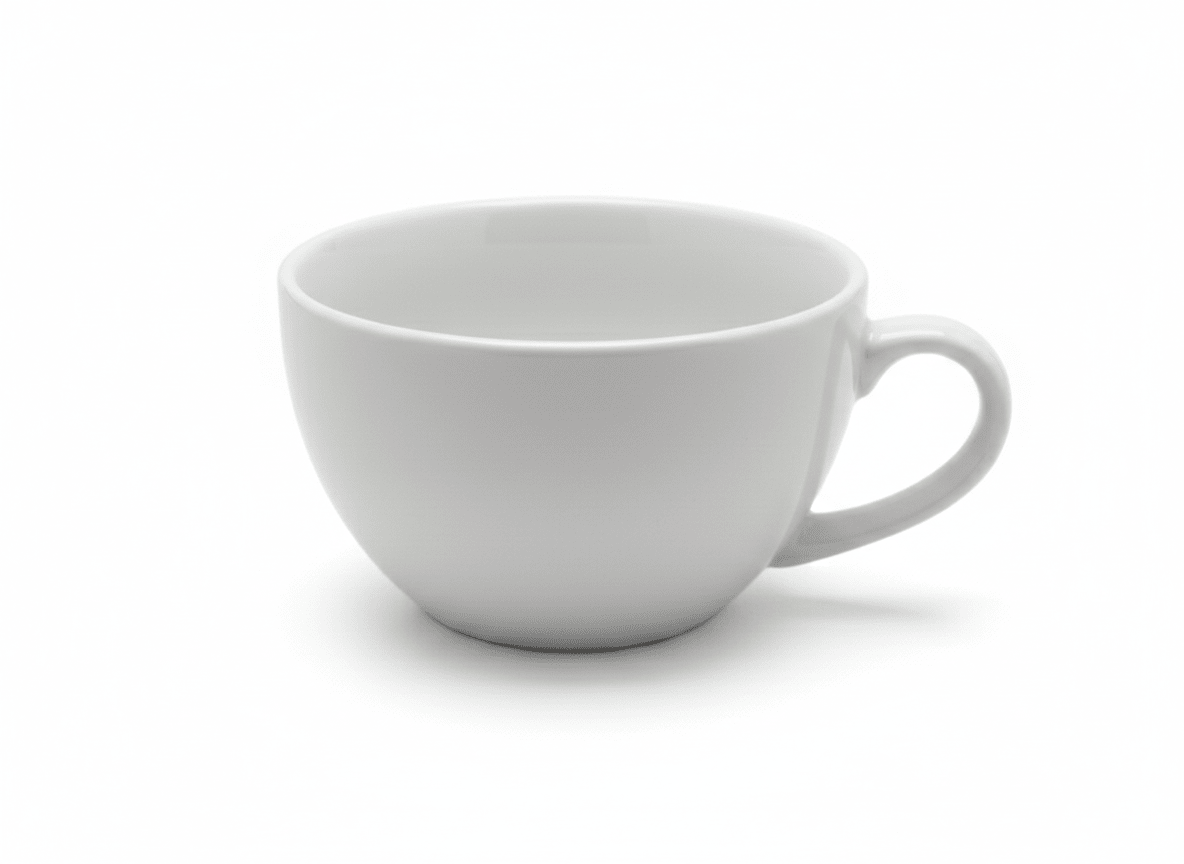 TAZA De Loza JUMBO 348 cc Con PLATO 18.1 cm Actualite BLANCO2