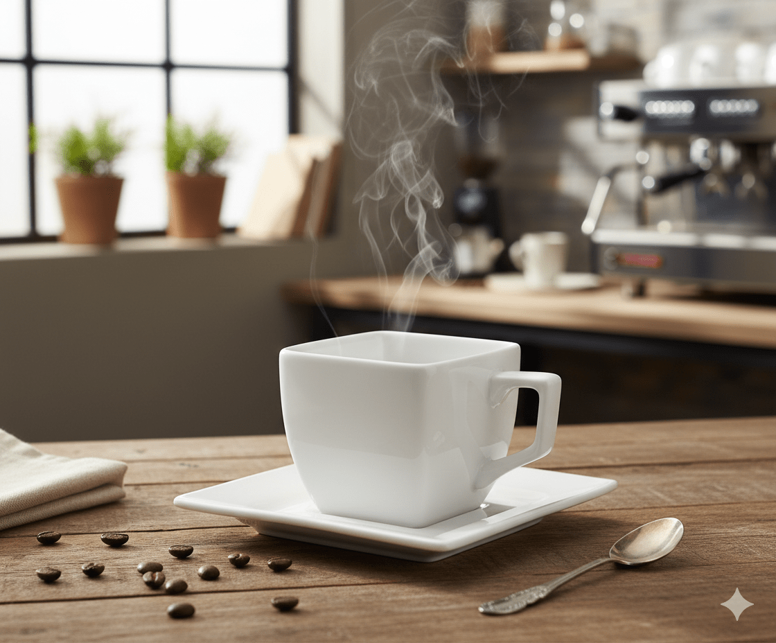 TAZA Y PLATO CUADRADO 150 cc HOTELERA4