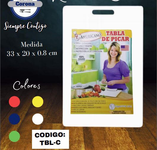 TABLA de PICAR CHICA liviana 33x20 cm TBL-C - AMERICANO1