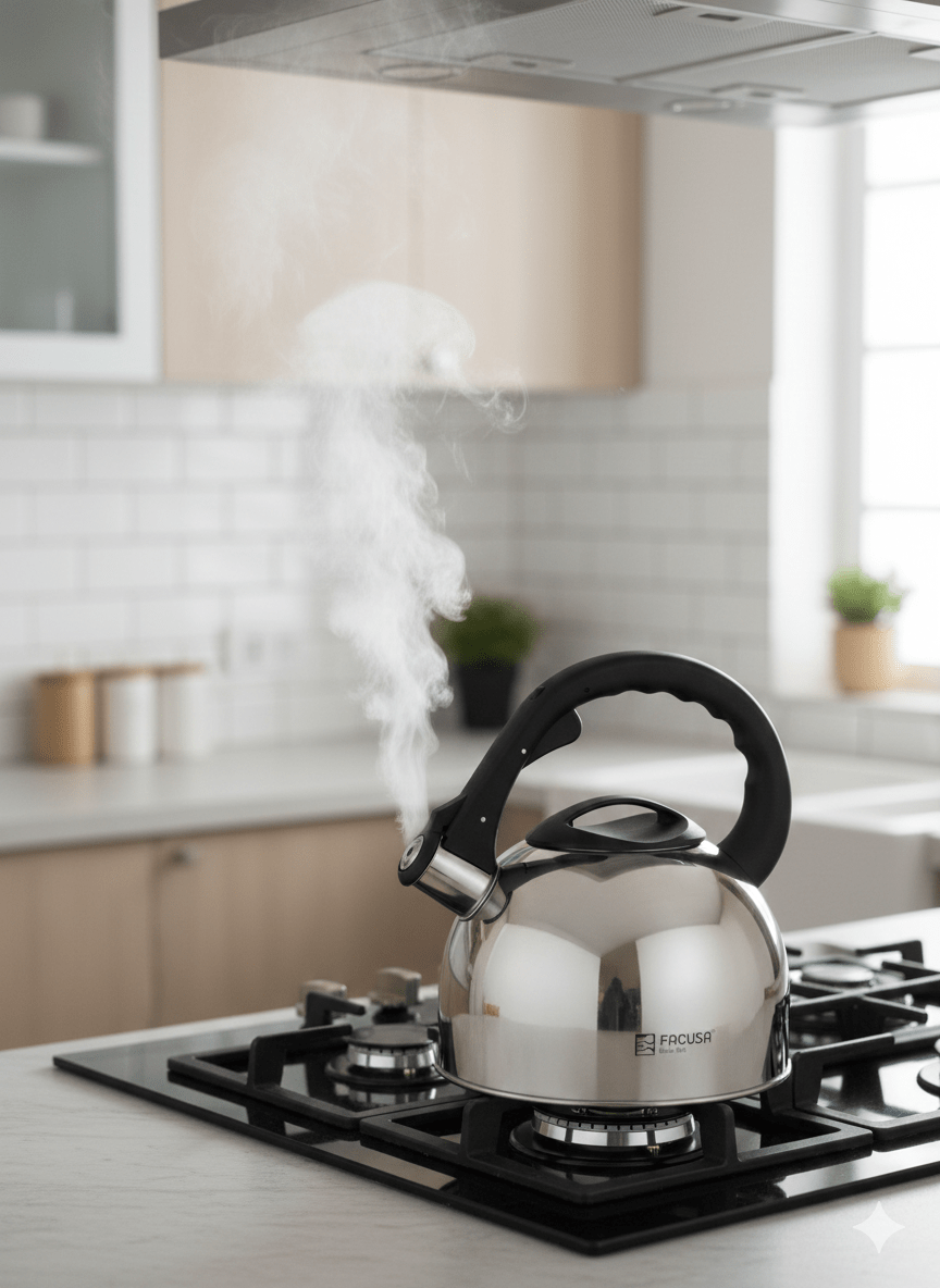 TETERA Acero ELEGANTE Con Silbador de2