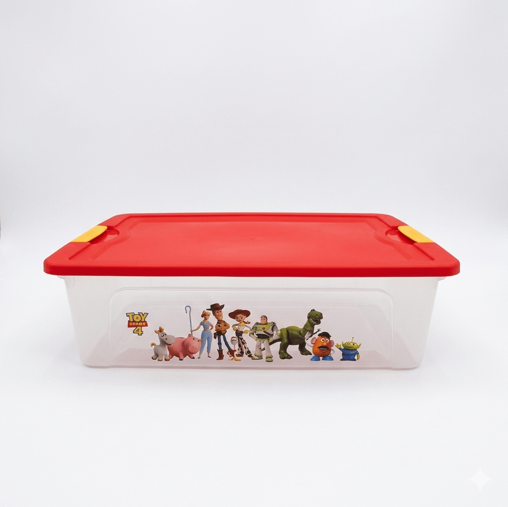 CAJA ULTRAFORTE 30 lt con tapa DISNEY FROZEN, MICKEY TOY STORY3