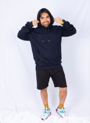 POLERON CANGURO AZUL MARINO