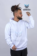 POLERON CANGURO BLANCO