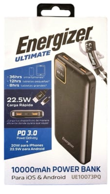 Power Bank Energizer Ultimate Portátil 10000mah Negro3