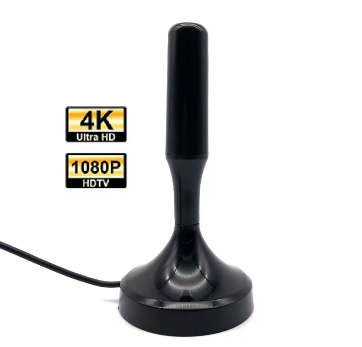 Antena Hdtv Con Amplificador De Señal 5metros Negro1