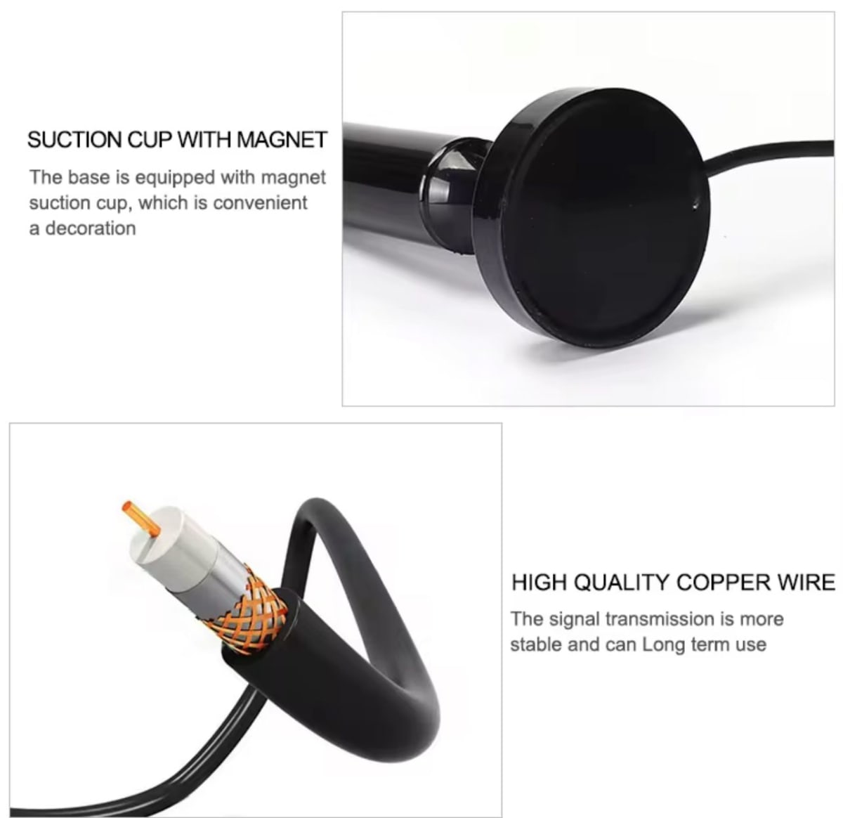 Antena Hdtv Con Amplificador De Señal 5metros Negro2