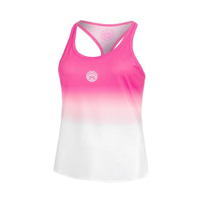 Bividi Crew Gradiant tank-pink,white1