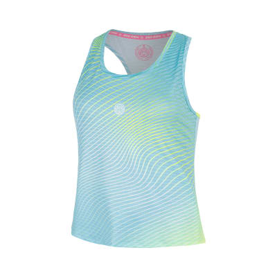 Bividi Out of Control Racerback - Light Blue, Neon Yellow1