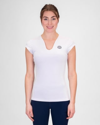 Polo V-Neck Tee - White1