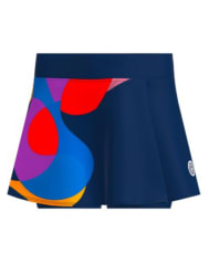 Falda Twiggy Printed Wavy Skort-dark blue