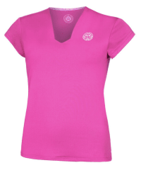 Polo Crew V-Neck Tee - Pink