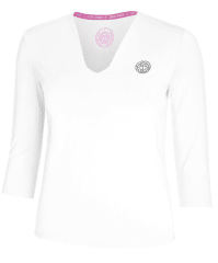 Polo Crew V-Neck Longsleeve - White