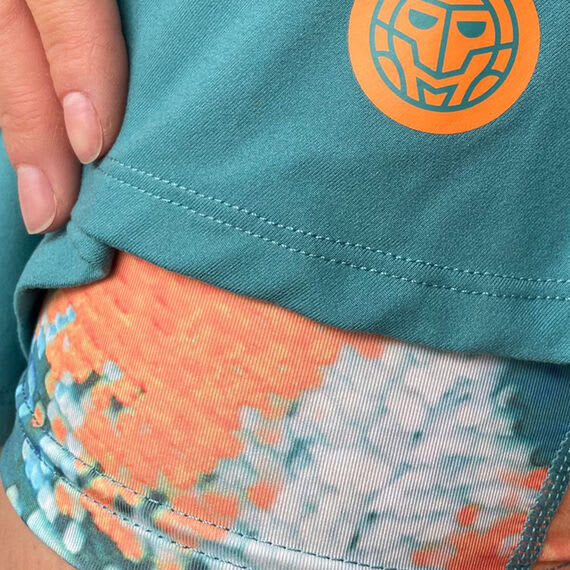 Falda Melbourne 2025 Printed Wavy - Petrol, Orange4