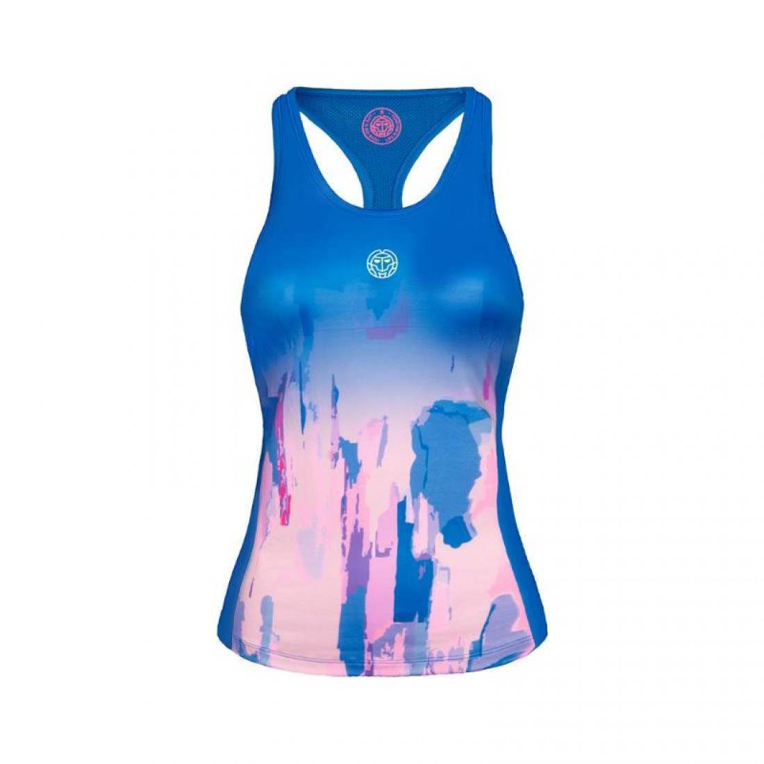 Bividi Yaka tank-blue, pink 0