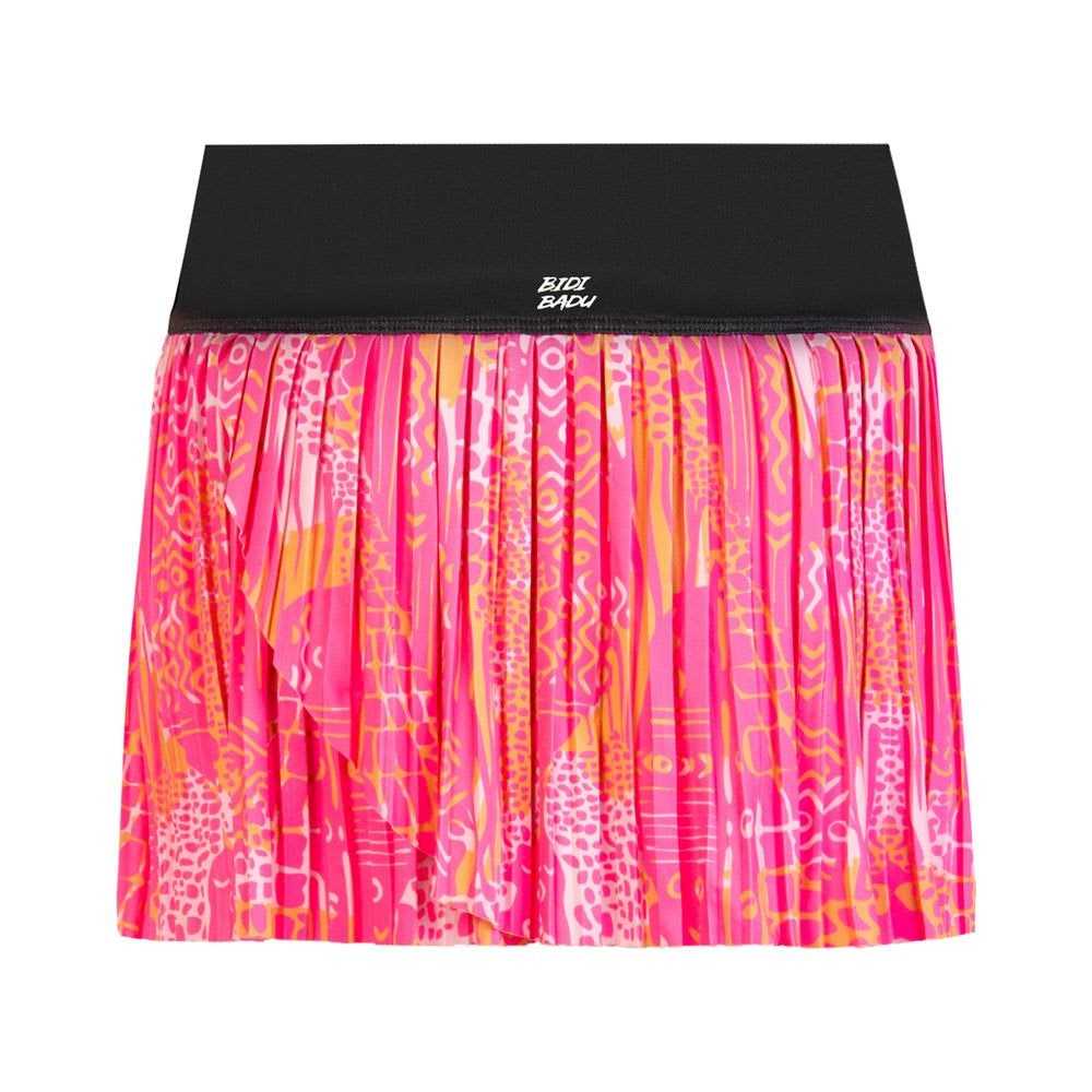 Falda Lowey Tech Pleated- dark grey, pink2