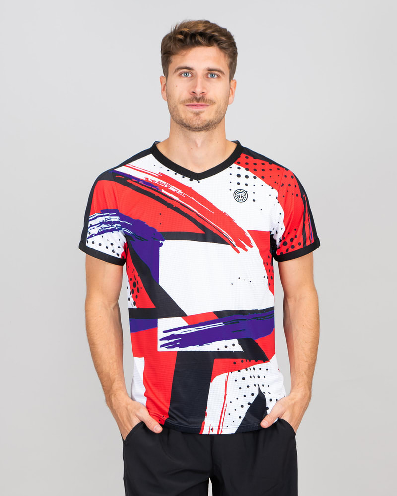 Polo Good Vibes V-Neck Tee - Black/Red/White1