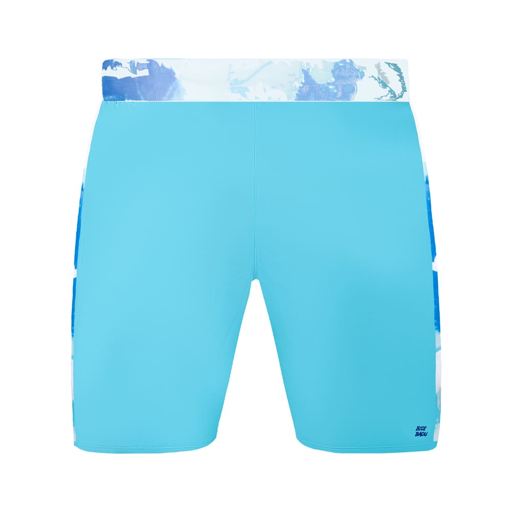 Short Tulu 7inch Tech, White-Aqua2