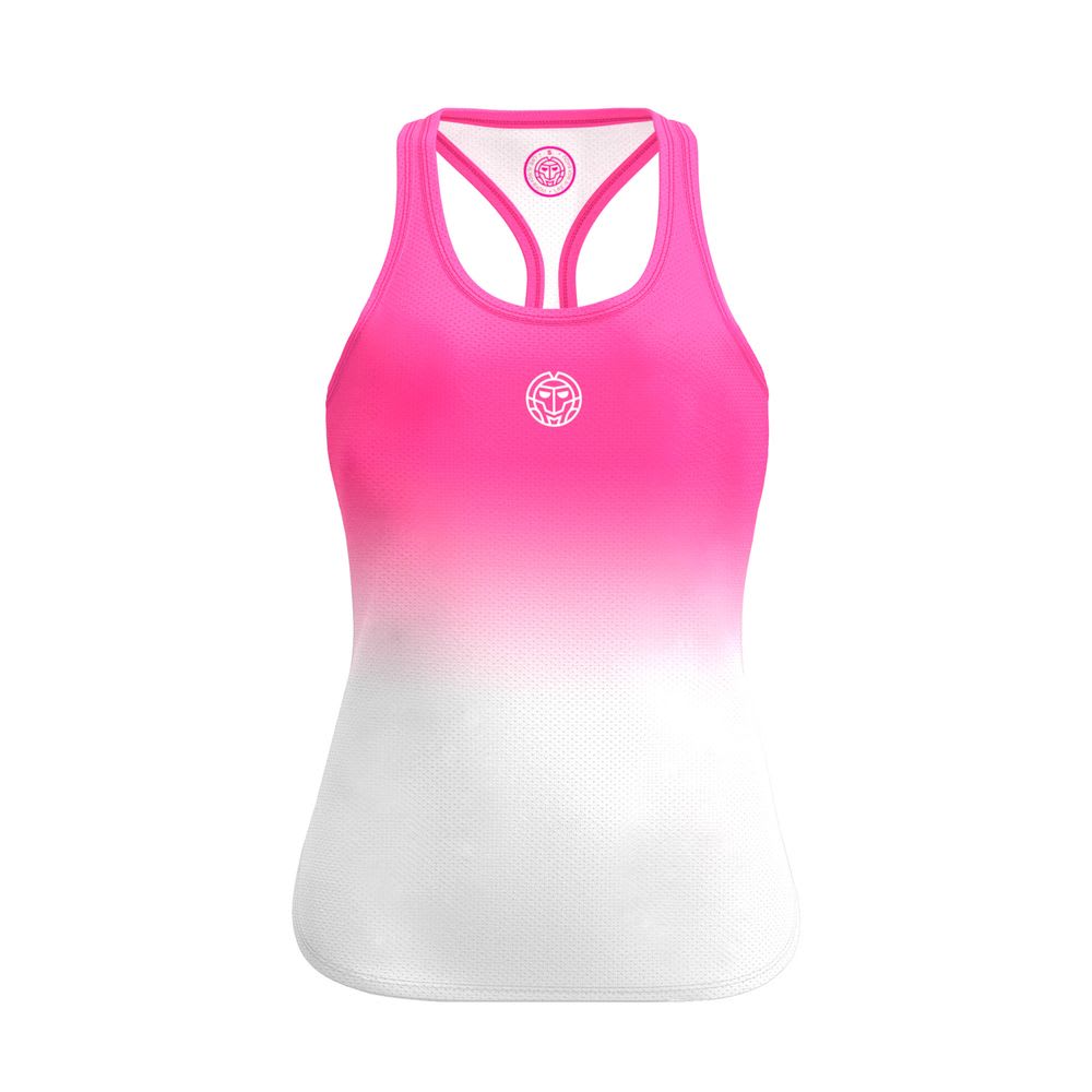 Polera Crew Gradiant Junior Tank - pink, white1