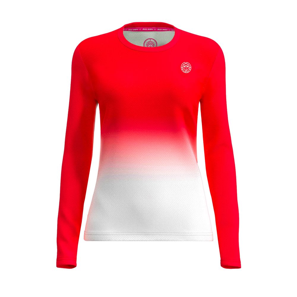 Polo Crew Gradiant Longsleeve - Red, White1