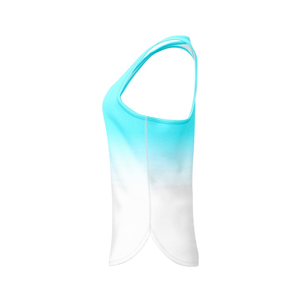 Bividi Crew Gradiant Tank - Aqua, White3