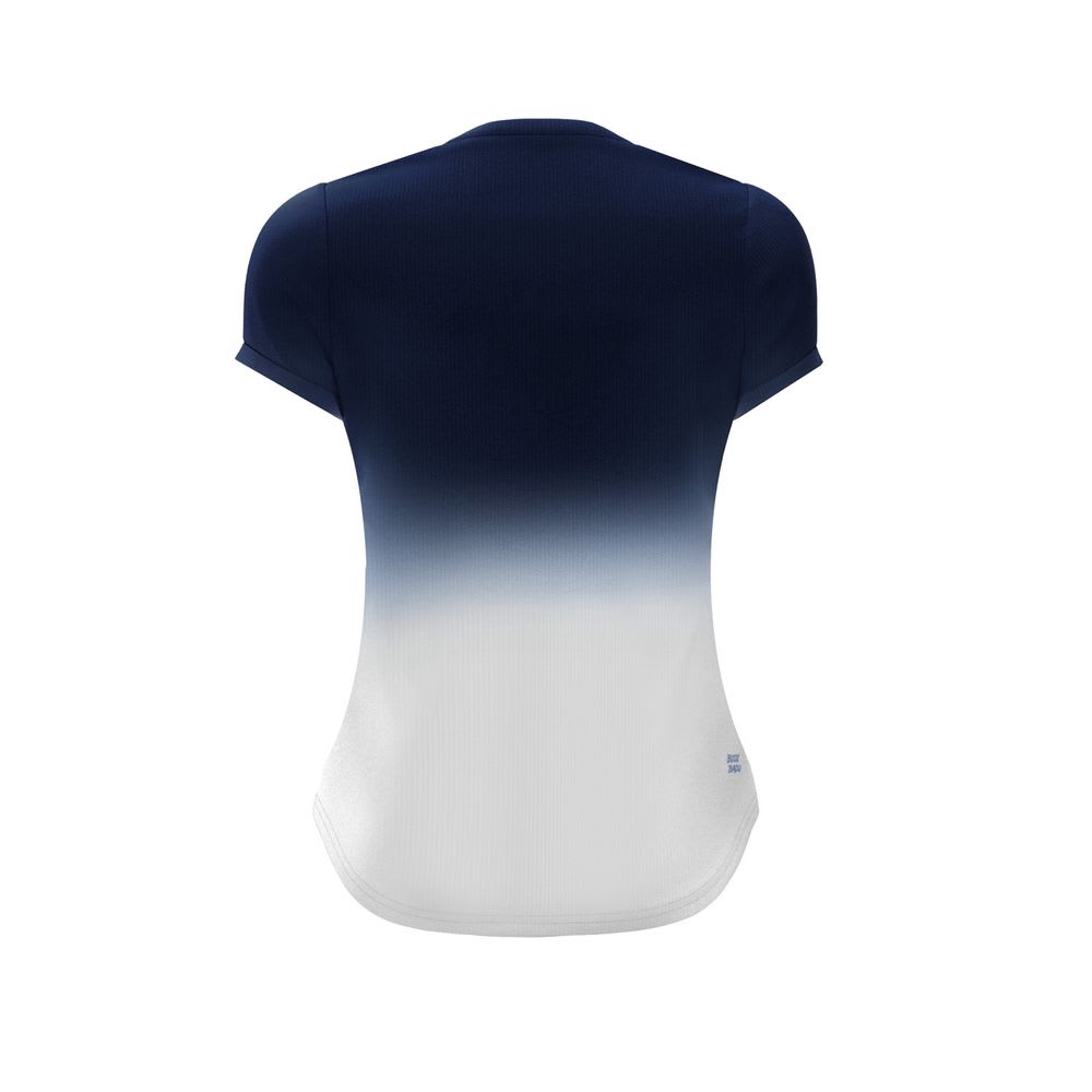 Polera Crew Gradiant T - dark blue, white2