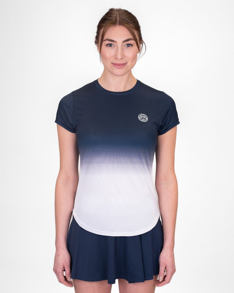 Polera Crew Gradiant T - dark blue, white4