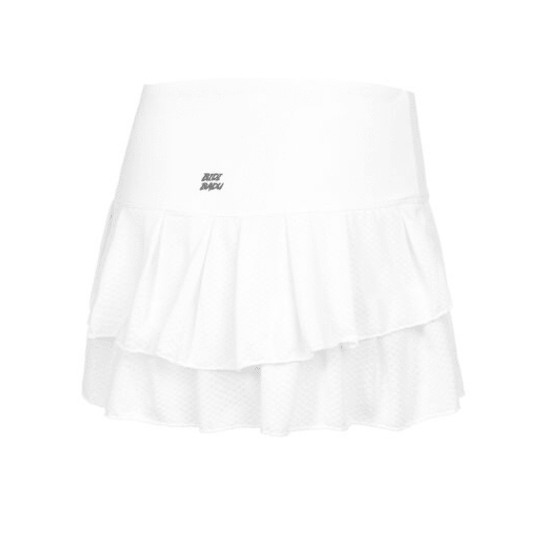 Falda Crew Pleated Skort - White2