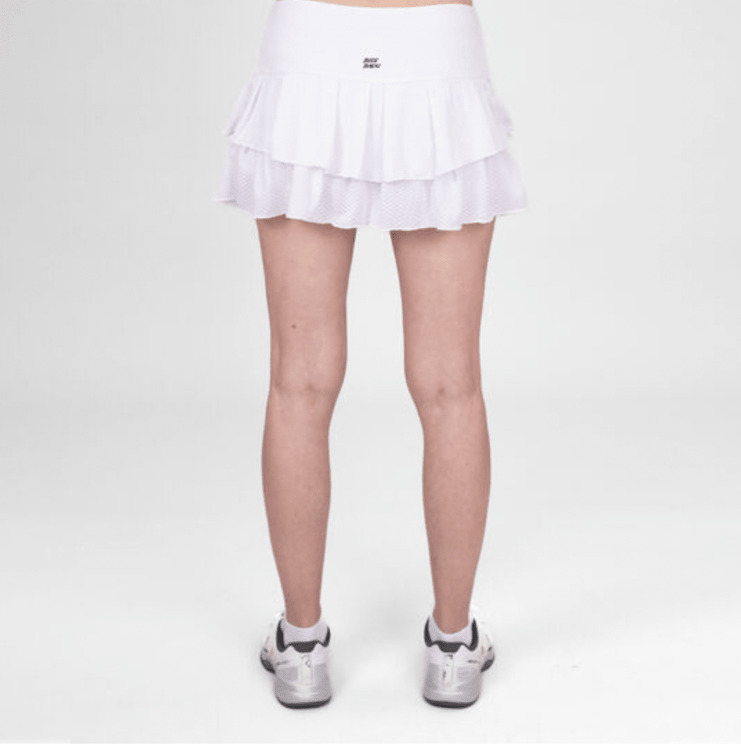 Falda Crew Pleated Skort - White4