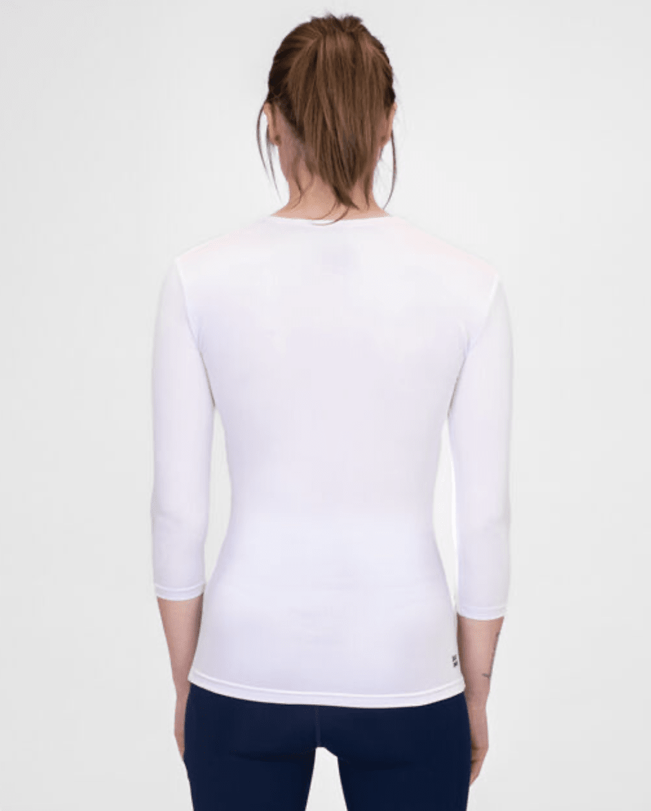 Polo Crew V-Neck Longsleeve - White4