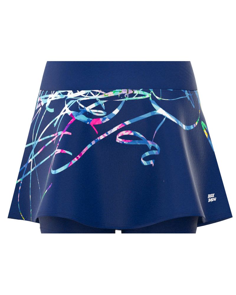 Falda Decoration Printed Wavy - dark blue2