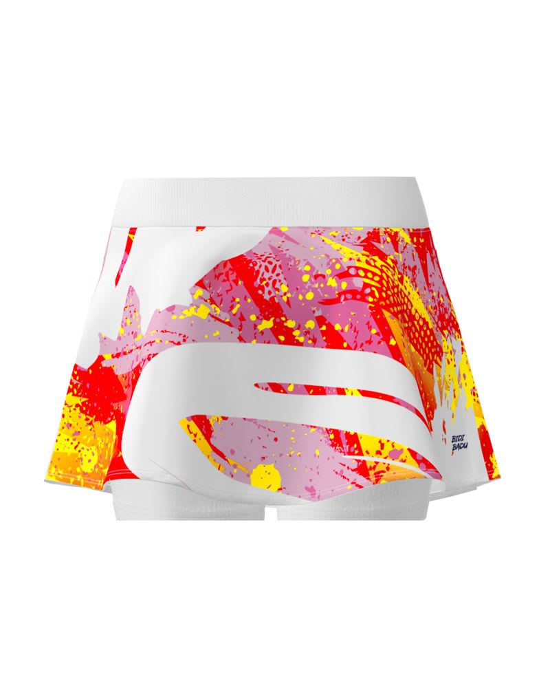 Falda Wild Arts - White, Red2