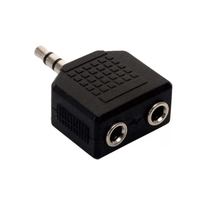 ADAPTADOR 2 JACK 3,5 ST - PLUG 3,5 ST1