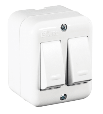 INTERRUPTOR DOBLE 9/15 SOBREPUESTO MEC1