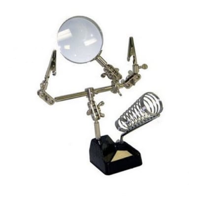 SOPORTE PLACA CON LUPA Y PORTA CAUTIN. ZD-10G1