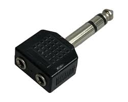 ADAPTADOR 2 JACK 3,5ST-PLUG 6,3 ST1