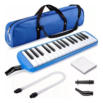 MELODICA 37 NOTAS CON FUNDA CELESTE1