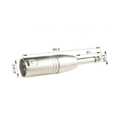 ADAPTADOR MACHO CANON A MACHO 6.3M