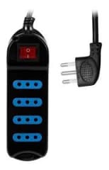 ALARGADOR 3 MTS PHILCO 4 HEMBRAS C/N SWITCH Negro