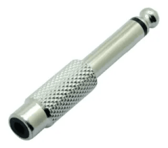 ADAPTADOR PLUG 6.3M A JACK RCA METALICO