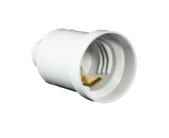 PORTA LAMPARA PLASTICO BLANCO MEC