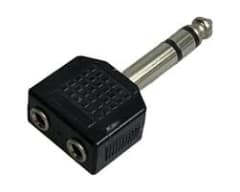 ADAPTADOR 2 JACK 3,5ST-PLUG 6,3 ST
