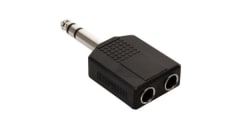 ADAPTADOR PLUG 6.3ST  A 2 JACK 6.5 ST