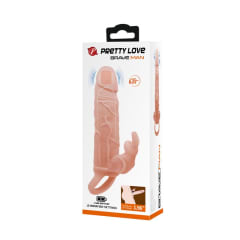 FUNDA BRAVE MAN EXTENSORA CON VIBRACIÓN PRETTY LOVE 2