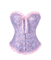 CORSET VICTORIANO ROSA Y LILA 2