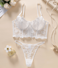 CONJUNTO BLANCO ENCAJE TL