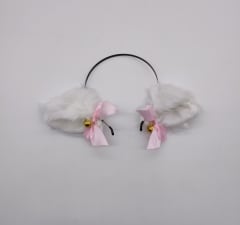 CINTILLO OREJAS DE GATO ROSADO/ BLANCO