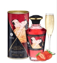 LUBRICANTE COMESTIBLE EFECTO TERMICO STRAWBERRY WINE SHUNGA
