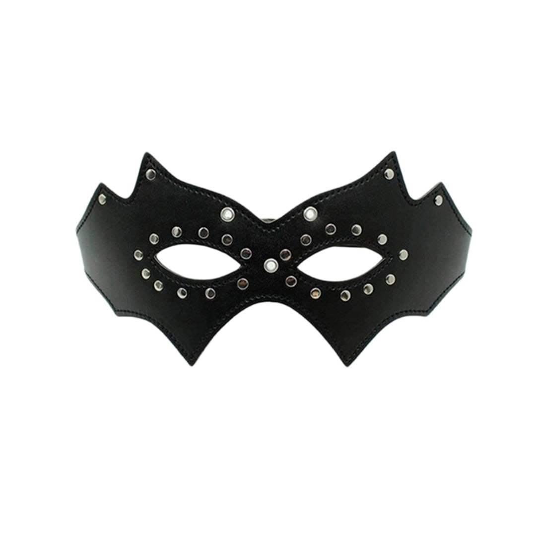 ANTIFAZ CUERINA TACHAS ROJA Y NEGRA1